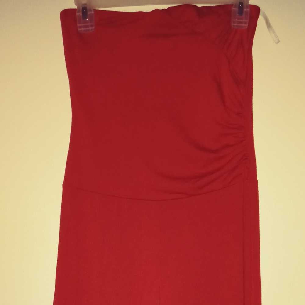 Orange strapless jumper